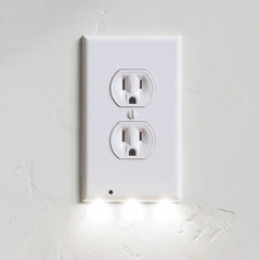 Hallway Emergency Lamp Outlet Cover Light Sensor Outlet Wall Plate With Led Night Lights Bedroom Bathroom Night Lamp