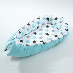 Baby Bed Portable Grey Pink Crib