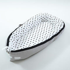 Baby Bed Portable Grey Pink Crib