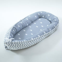 Baby Bed Portable Grey Pink Crib