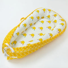 Baby Bed Portable Grey Pink Crib