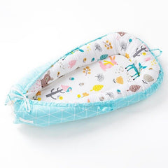 Baby Bed Portable Grey Pink Crib