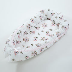 Baby Bed Portable Grey Pink Crib