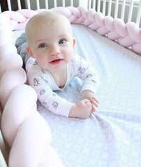 Baby Bed Portable Grey Pink Crib