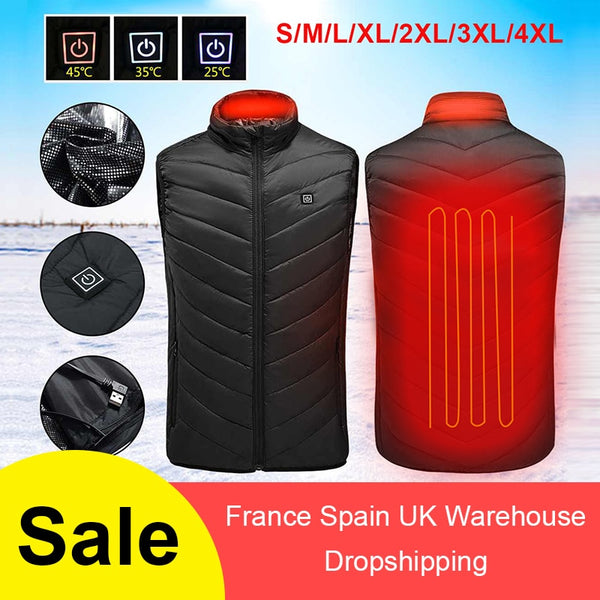 Winter Outdoor Electric Heated Vest USB Heating