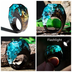 Dried Flowers Resin Ring Eco Epoxy Jewelry Ring
