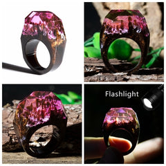 Dried Flowers Resin Ring Eco Epoxy Jewelry Ring