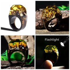 Dried Flowers Resin Ring Eco Epoxy Jewelry Ring