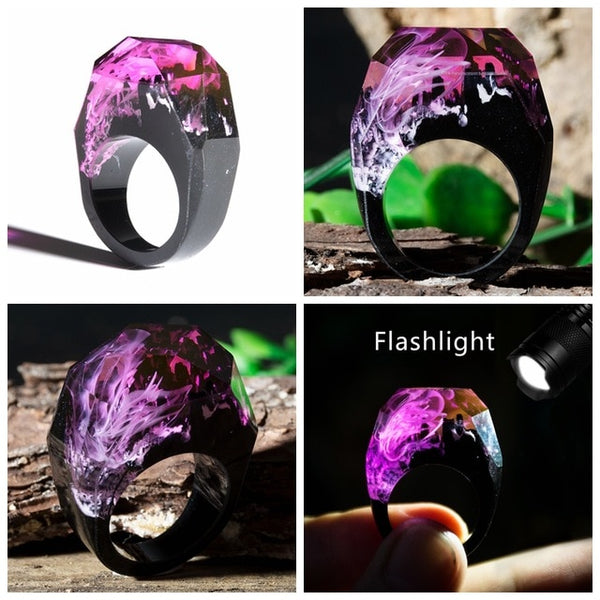 Dried Flowers Resin Ring Eco Epoxy Jewelry Ring