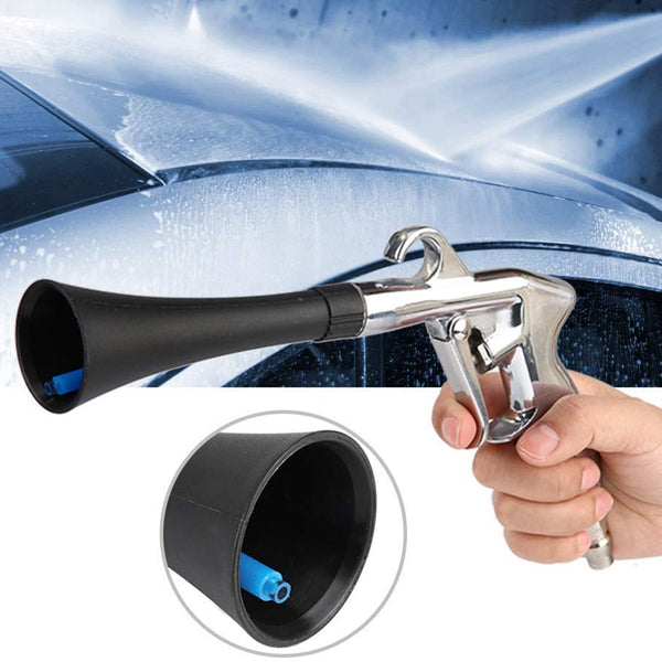 Car Interior Cleaning Gun High Pressure Air Blow Dust Deep Cleaning Gun Tornado Car Wash Tools with Brush Trumpet Head