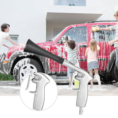 Car Interior Cleaning Gun High Pressure Air Blow Dust Deep Cleaning Gun Tornado Car Wash Tools with Brush Trumpet Head