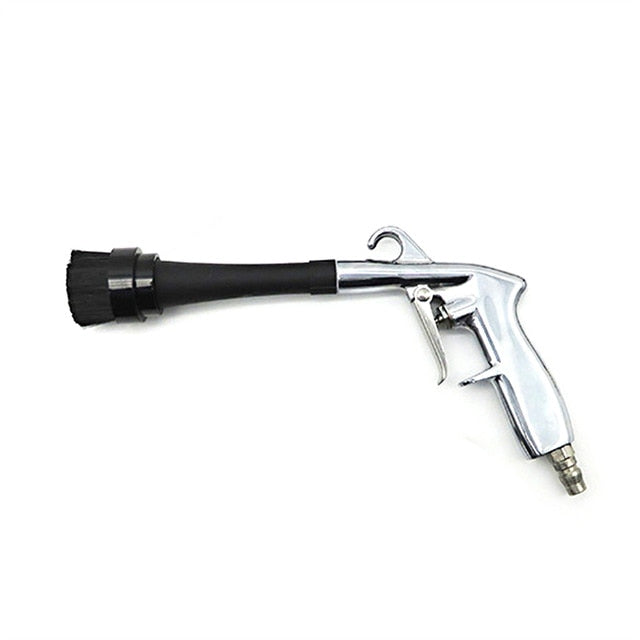 Car Interior Cleaning Gun High Pressure Air Blow Dust Deep Cleaning Gun Tornado Car Wash Tools with Brush Trumpet Head