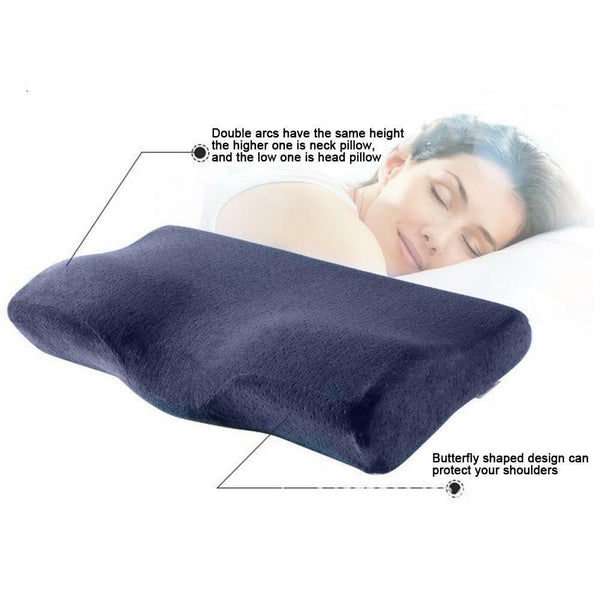 Memory Foam Pillow Luxury Firm Head Back Orthopaedic Neck Support Pillow